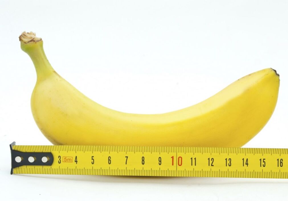 measuring a banana symbolizes measuring the penis after enlargement surgery